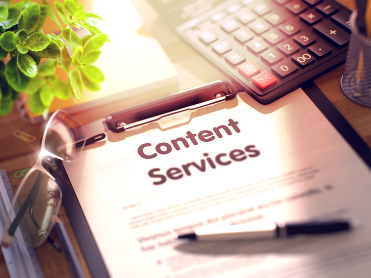 Inhaltspflege und -betreuung Content Services