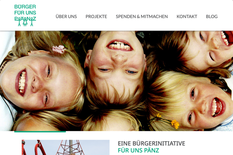 Bürger für uns Pänz Screenshot der Webseite des Vereins "Bürger für uns Pänz"